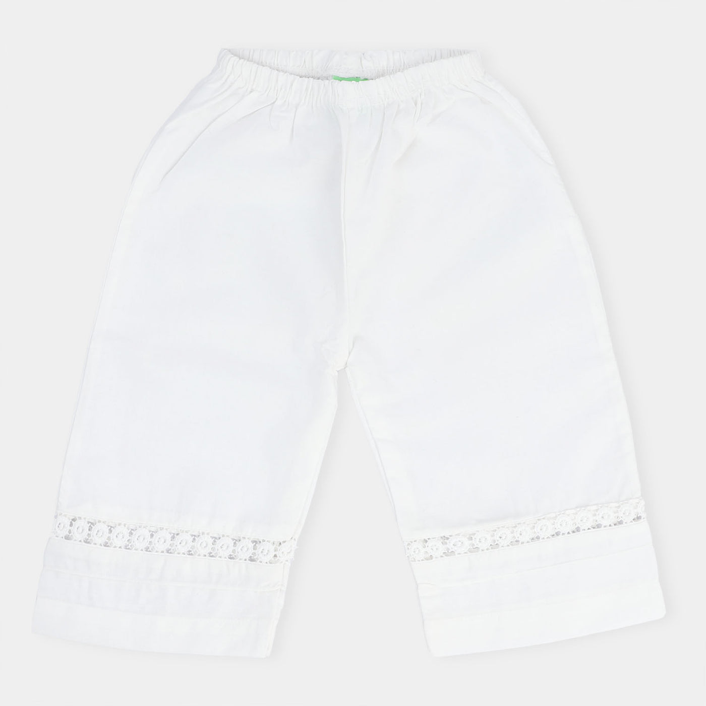 Infant Girls Cotton Trouser -White