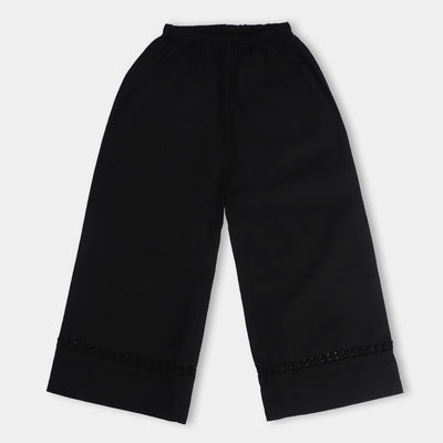 Girls Cotton Trouser -BLACK