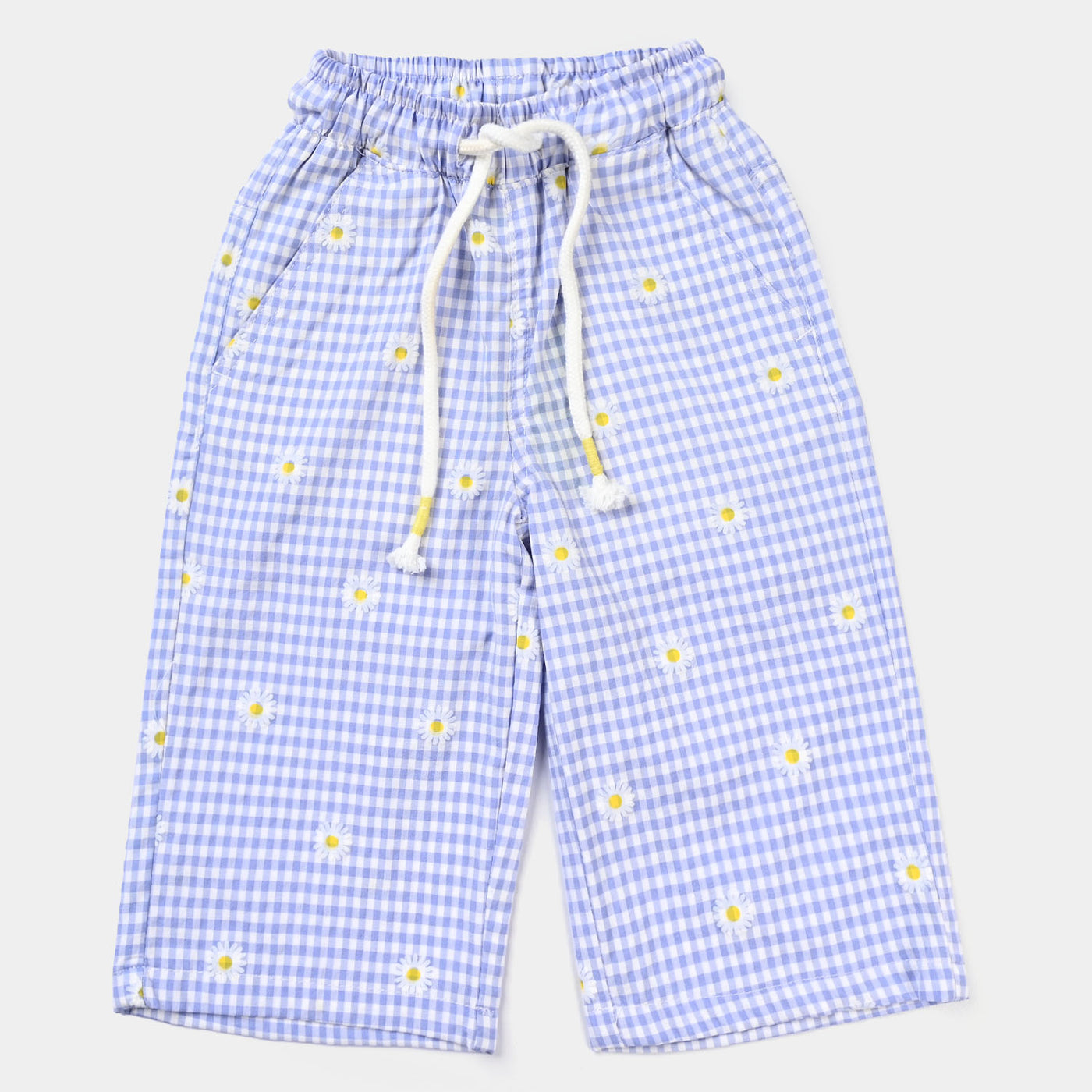 Infant Girls Cotton Pant Sun Flower | Blue