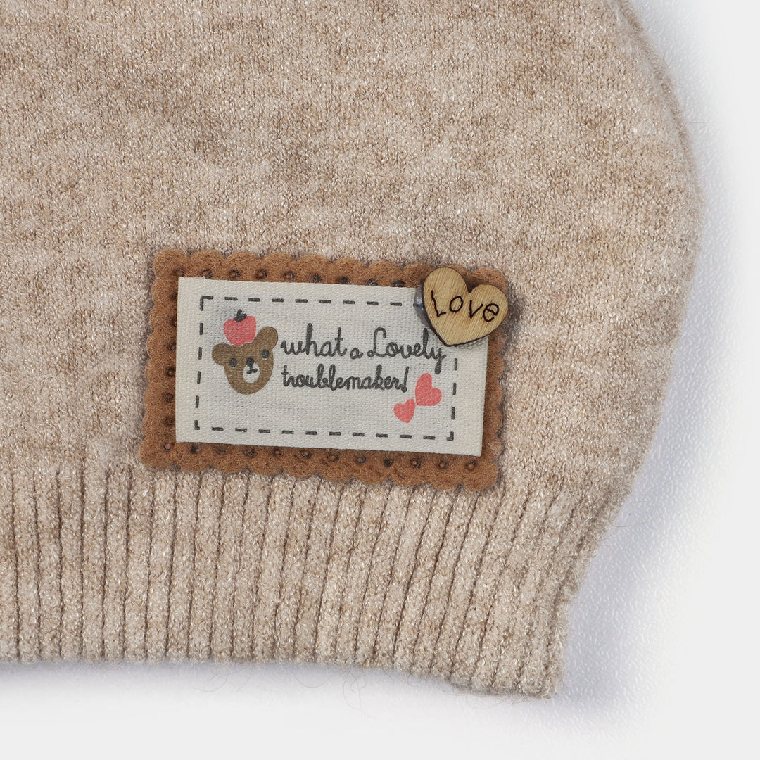 Baby Winter Cap/Hat 3M+ | Light BROWN