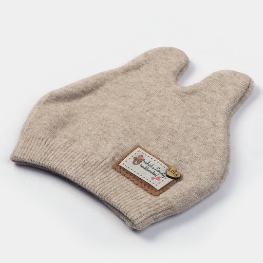 Baby Winter Cap/Hat 3M+ | Light BROWN