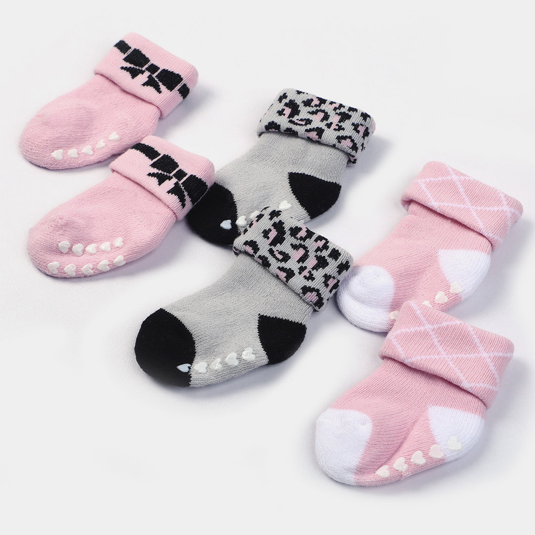 Newborn Socks Cotton 3PCs Pack | 0 to 6M