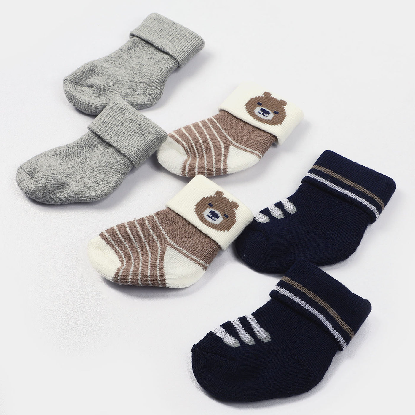 Newborn Socks Cotton 3PCs Pack | 0 to 6M