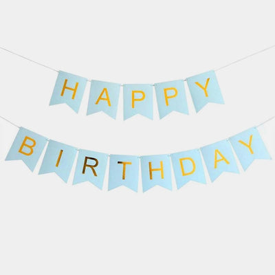 Letters Happy Birthday Banner Bunting for Party Decorations