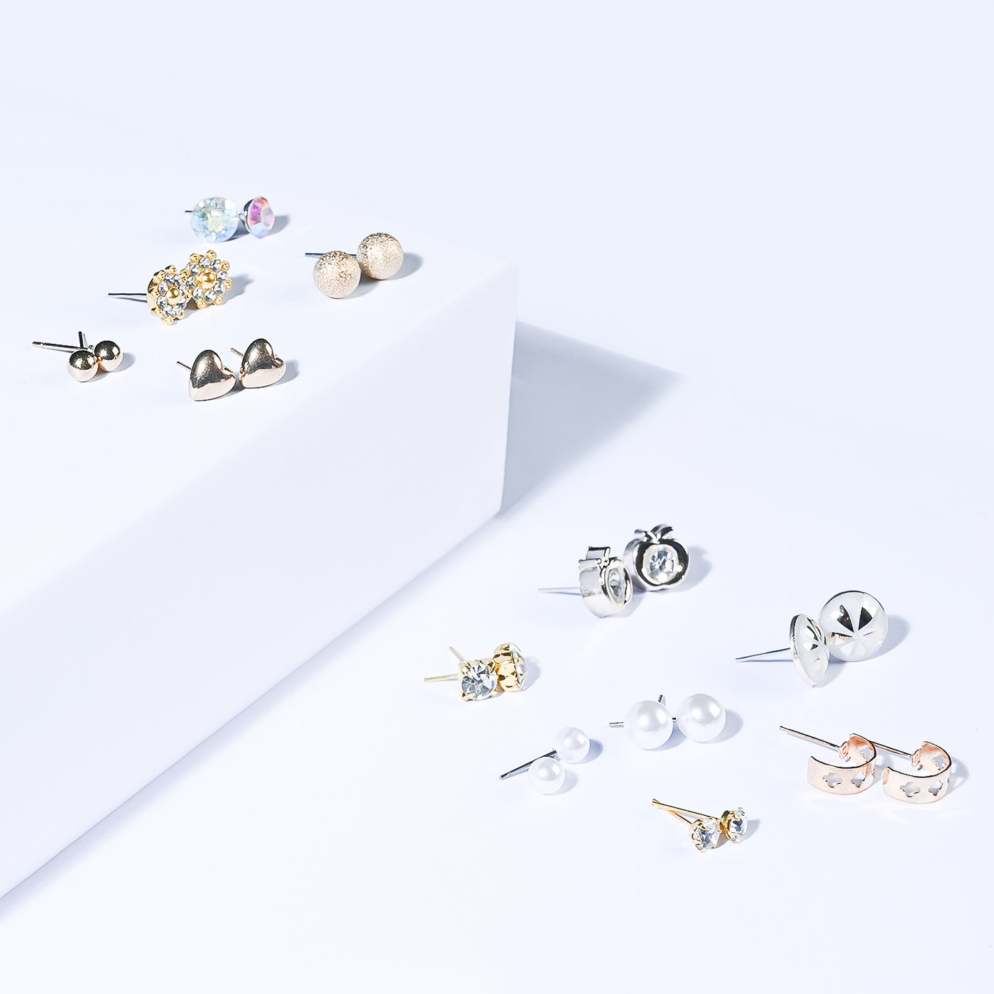 12 Pairs Charming Ears Studs/Tops For Girls