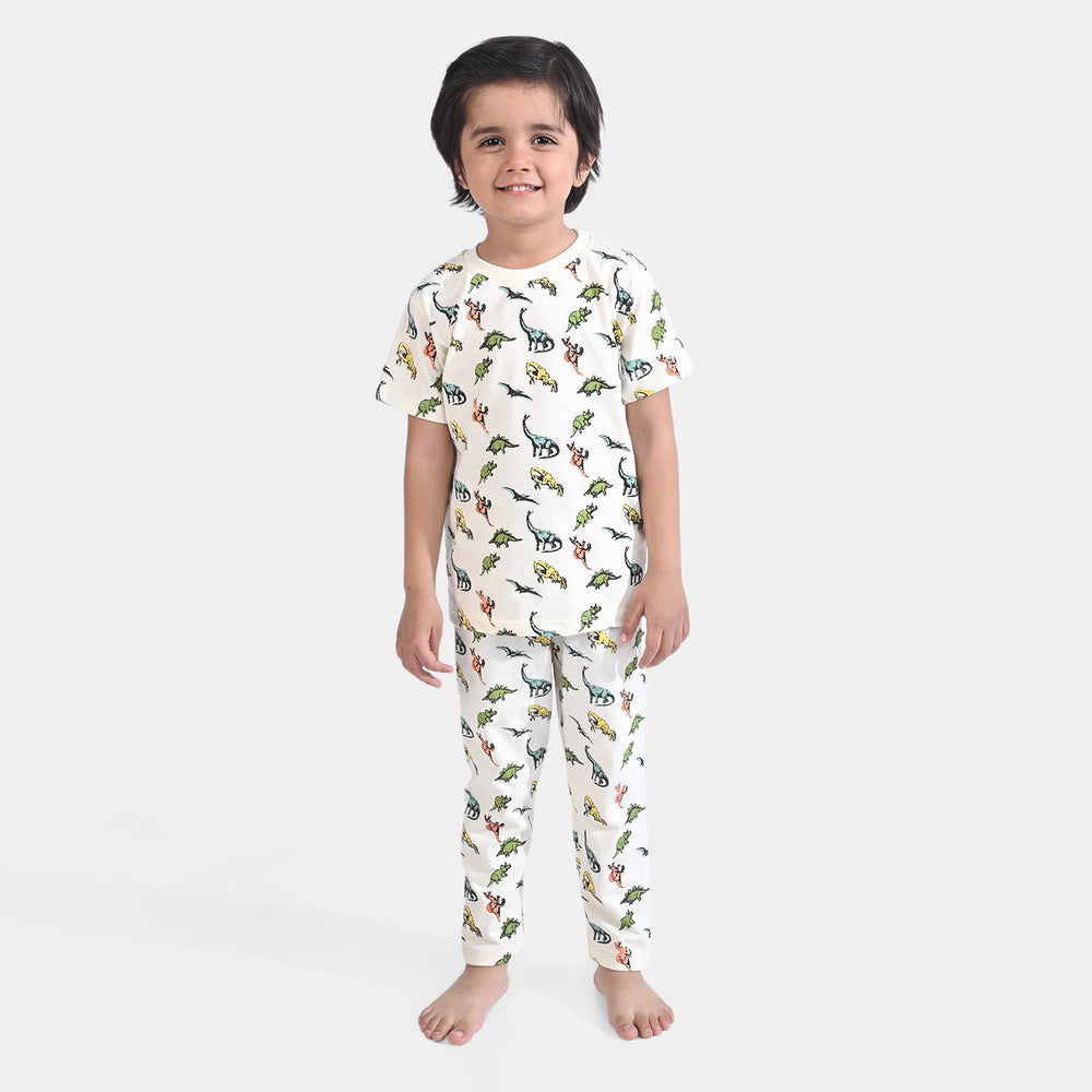 Boys Jersey Knitted Nightwear Dino & Dino -After Glow