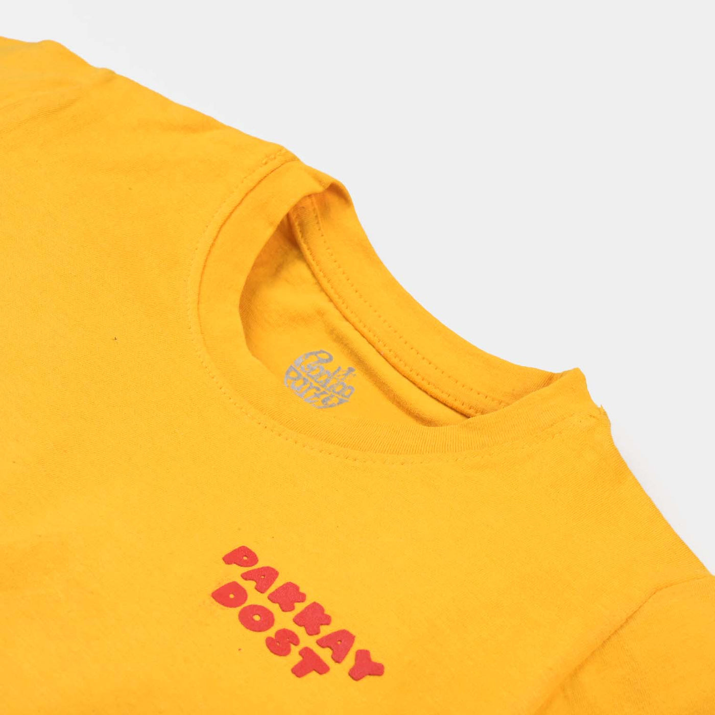 Unisex Cotton Jersey T-Shirt Pakkay Dost LaalBaig Arm Extended - Yellow
