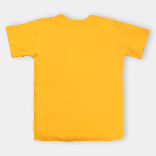 Unisex Cotton Jersey T-Shirt Pakkay Dost LaalBaig Arm Extended - Yellow