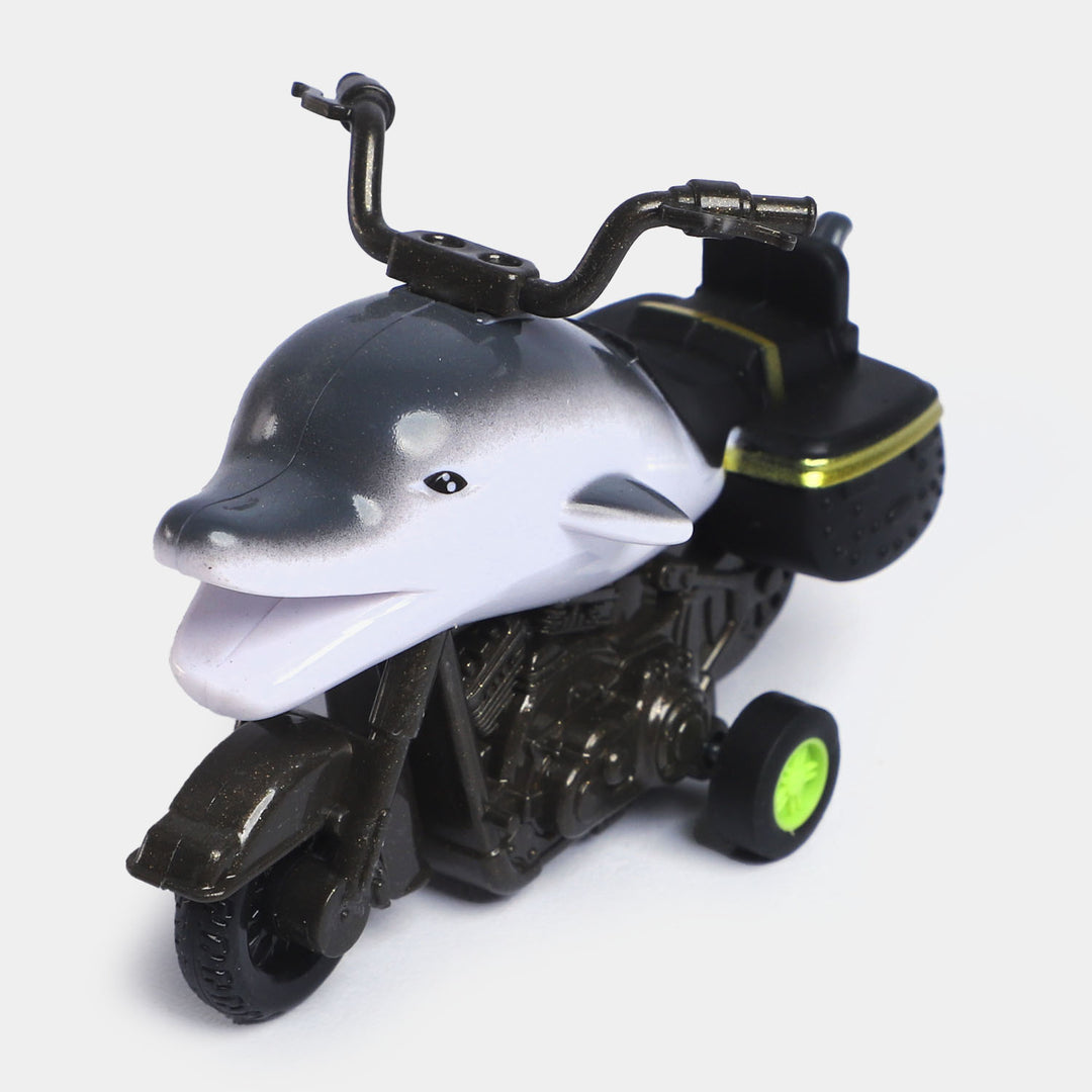 Pull Back & Go Dolphin Bike Toy For Kids