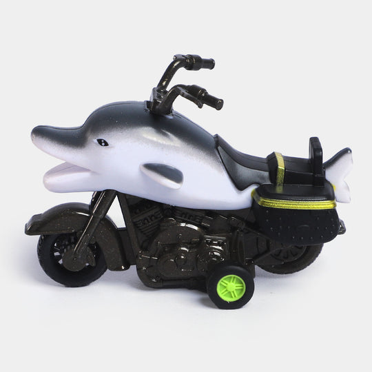 Pull Back & Go Dolphin Bike Toy For Kids