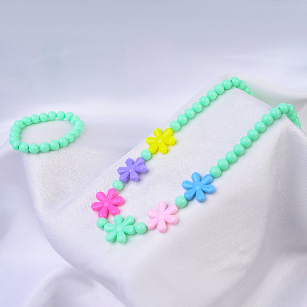 ELEGANT BEADED NECKLACE & BRACELET FOR GIRLS