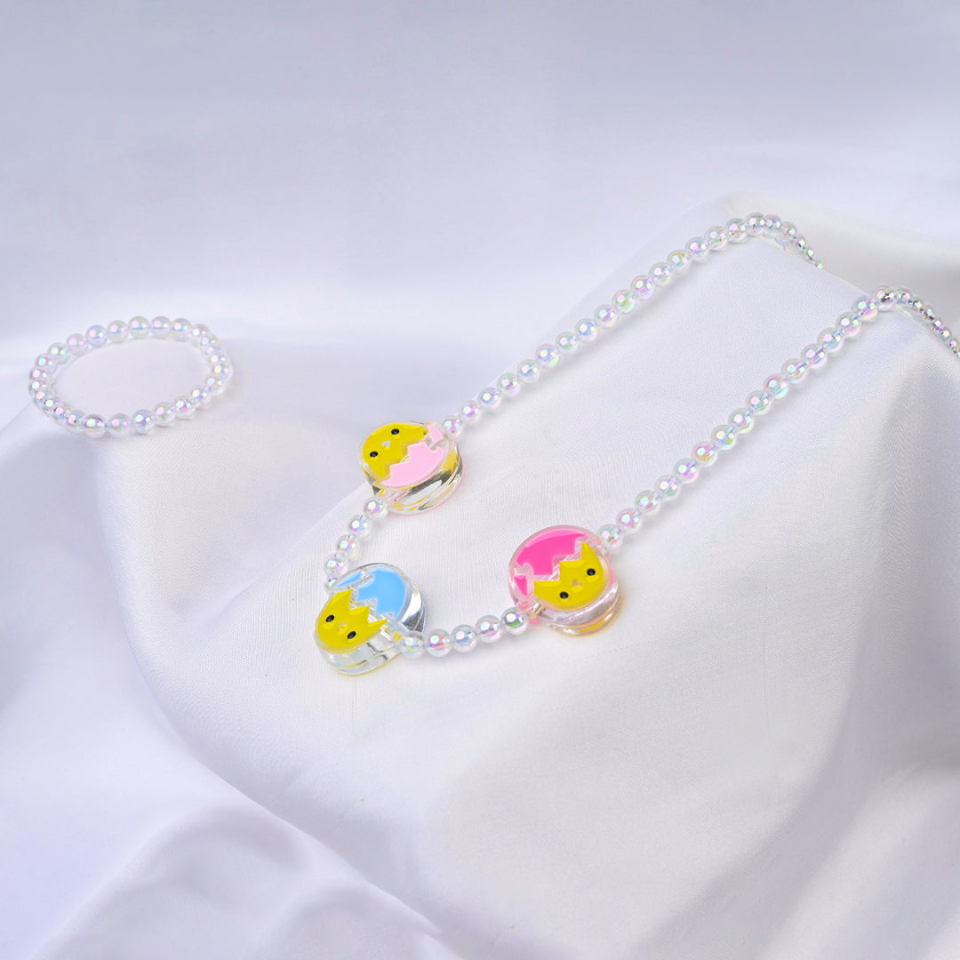 ELEGANT BEADED NECKLACE & BRACELET FOR GIRLS