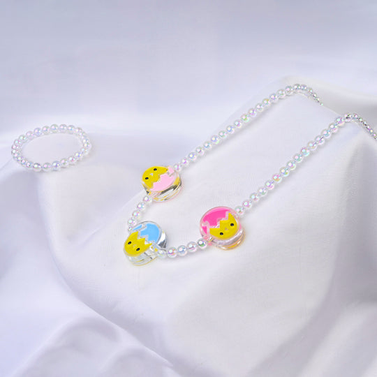 ELEGANT BEADED NECKLACE & BRACELET FOR GIRLS