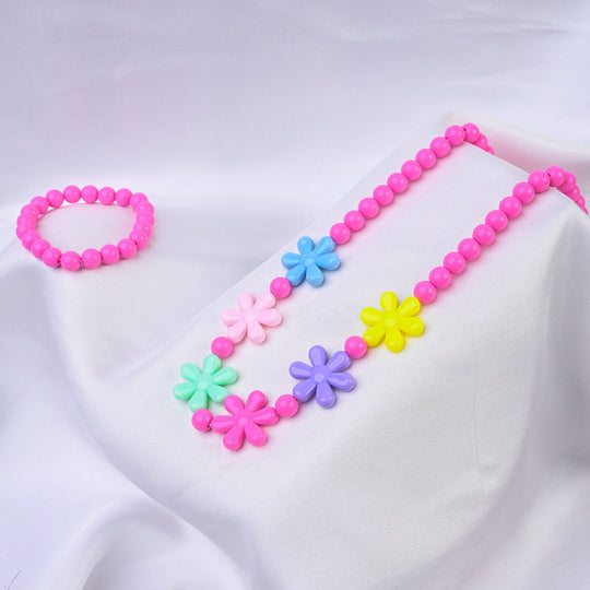 ELEGANT BEADED NECKLACE & BRACELET FOR GIRLS