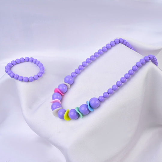 ELEGANT BEADED NECKLACE & BRACELET FOR GIRLS