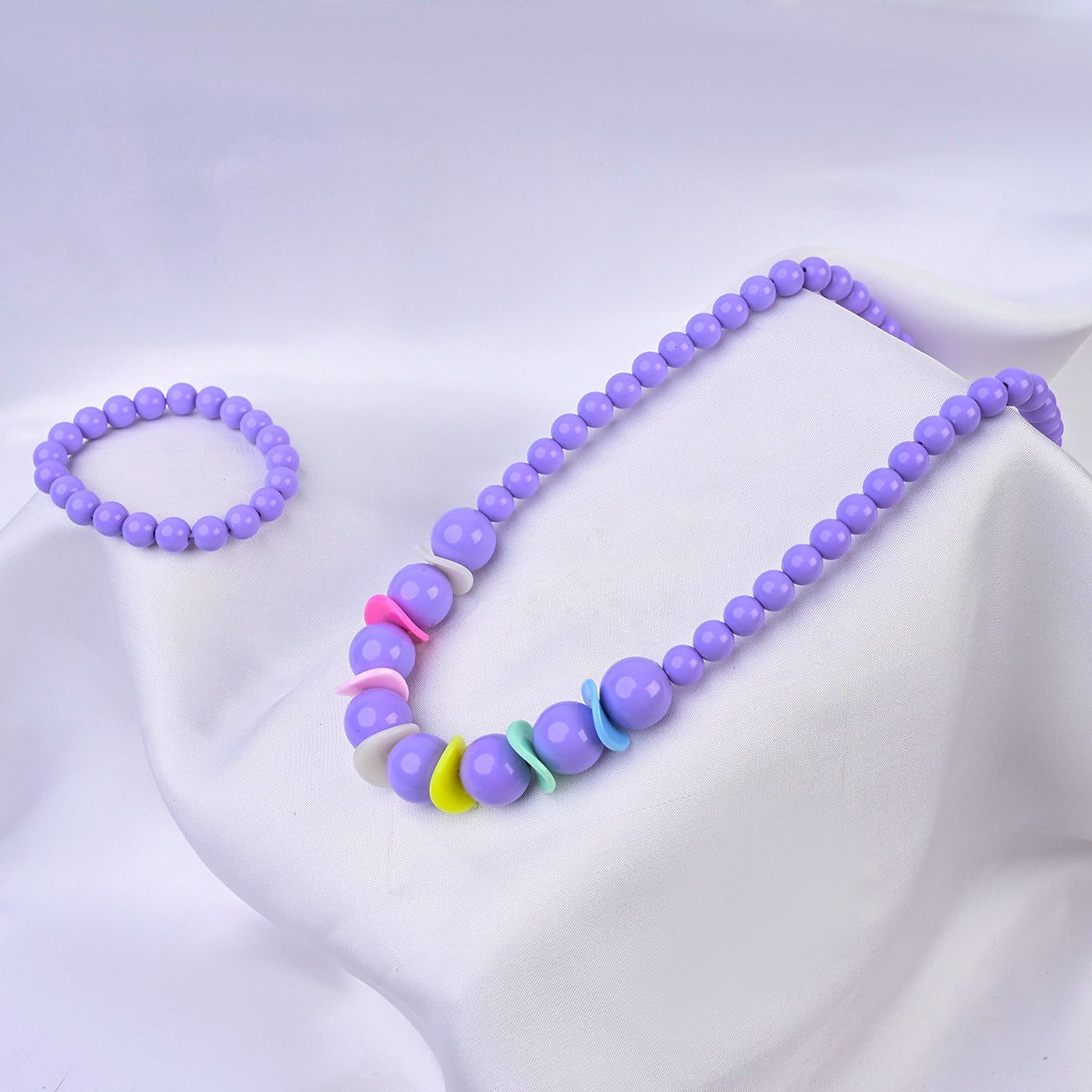 ELEGANT BEADED NECKLACE & BRACELET FOR GIRLS