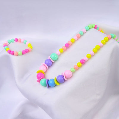 ELEGANT BEADED NECKLACE & BRACELET FOR GIRLS