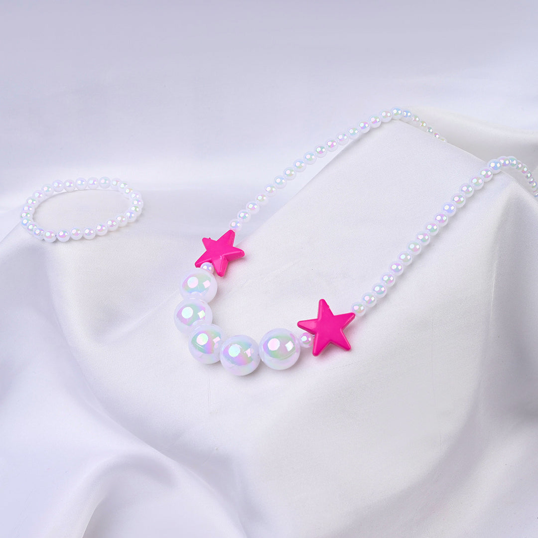 ELEGANT BEADED NECKLACE & BRACELET FOR GIRLS