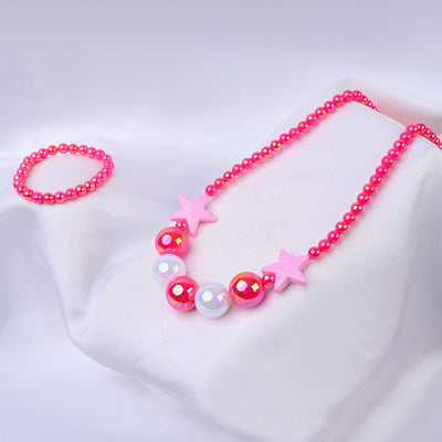 ELEGANT BEADED NECKLACE & BRACELET FOR GIRLS