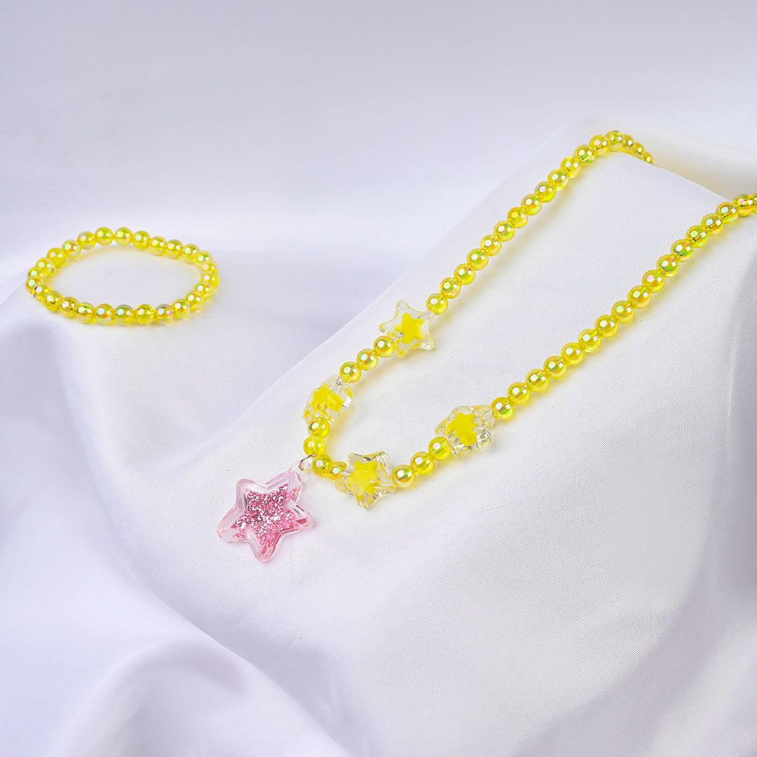 ELEGANT BEADED NECKLACE & BRACELET FOR GIRLS