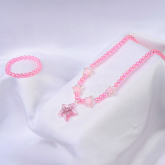 ELEGANT BEADED NECKLACE & BRACELET FOR GIRLS