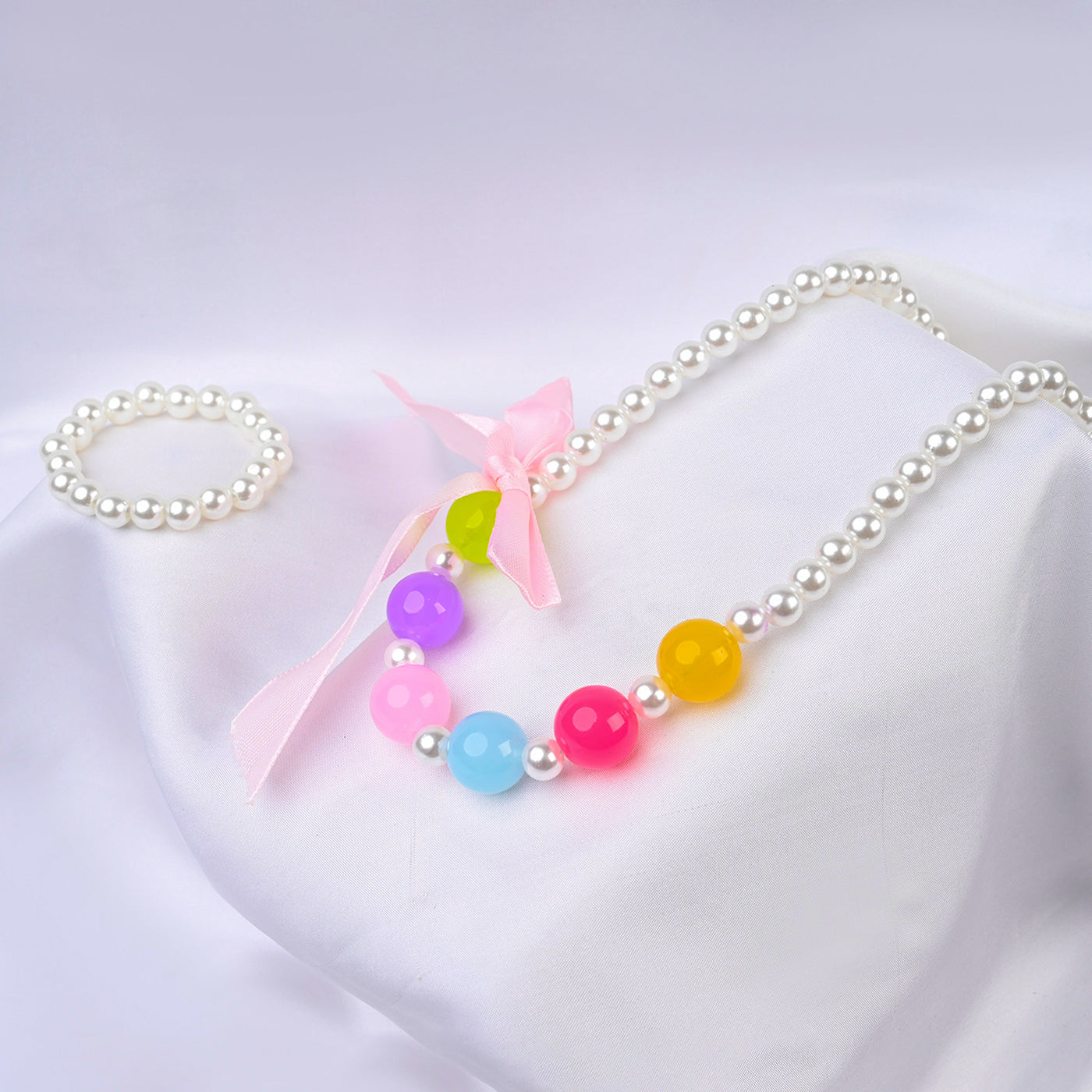 ELEGANT BEADED NECKLACE & BRACELET FOR GIRLS