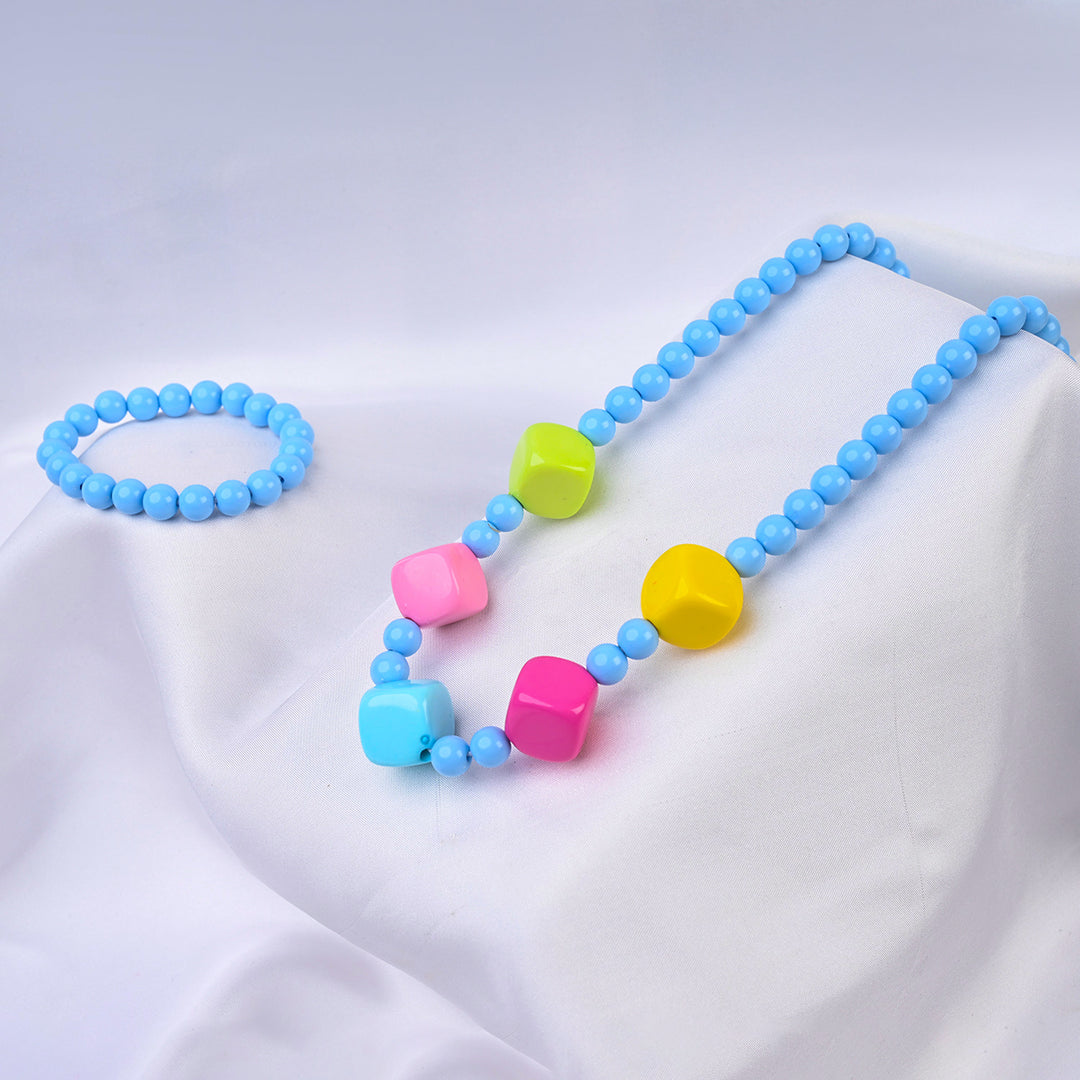 ELEGANT BEADED NECKLACE & BRACELET FOR GIRLS