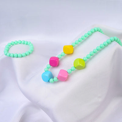 ELEGANT BEADED NECKLACE & BRACELET FOR GIRLS