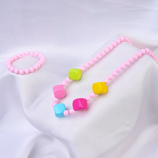 ELEGANT BEADED NECKLACE & BRACELET FOR GIRLS