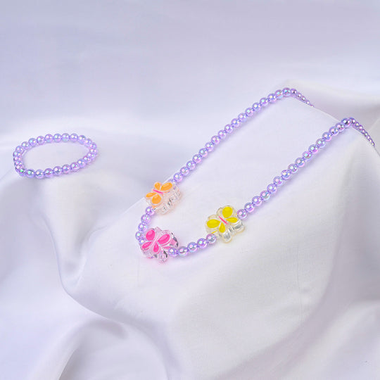 ELEGANT BEADED NECKLACE & BRACELET FOR GIRLS