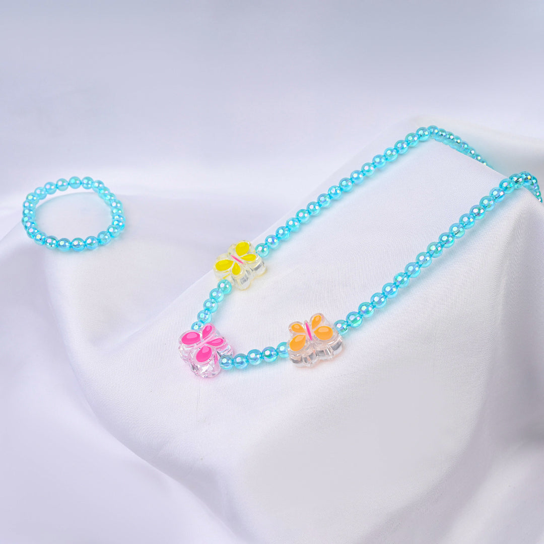 ELEGANT BEADED NECKLACE & BRACELET FOR GIRLS