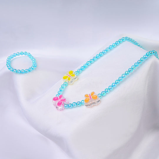 ELEGANT BEADED NECKLACE & BRACELET FOR GIRLS