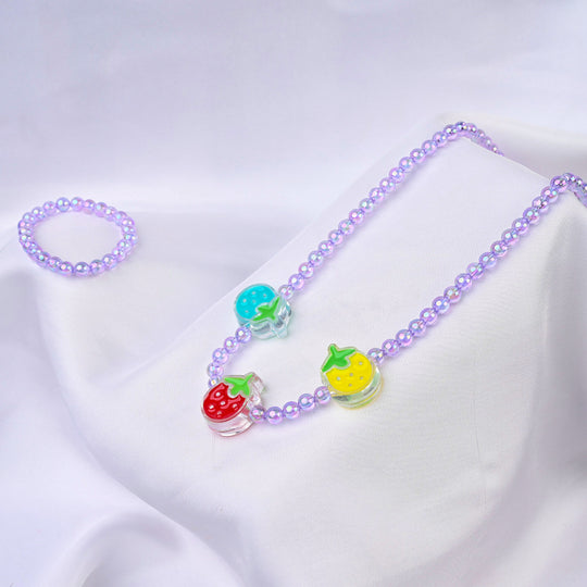 ELEGANT BEADED NECKLACE & BRACELET FOR GIRLS