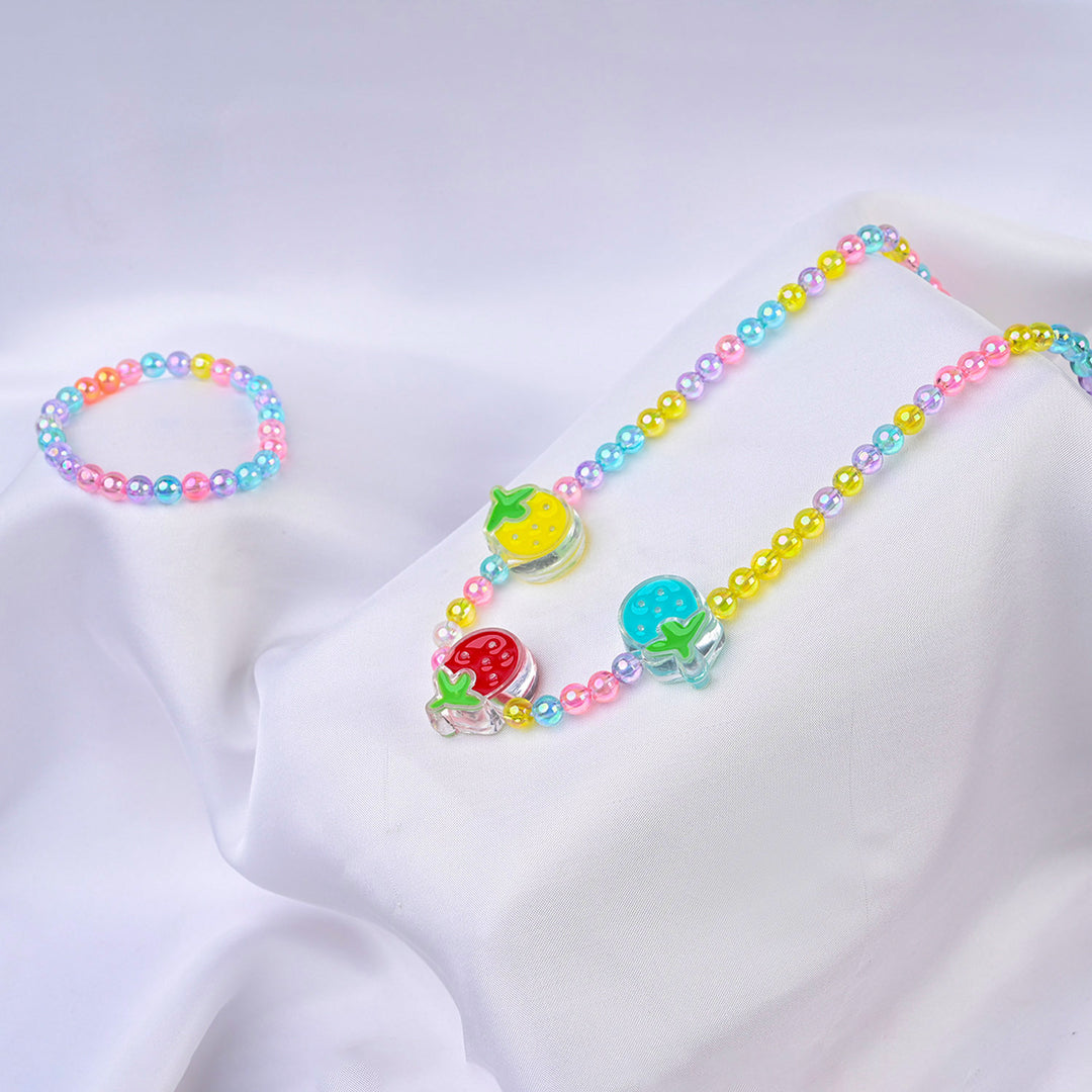 ELEGANT BEADED NECKLACE & BRACELET FOR GIRLS