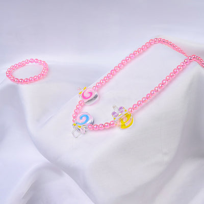 ELEGANT BEADED NECKLACE & BRACELET FOR GIRLS