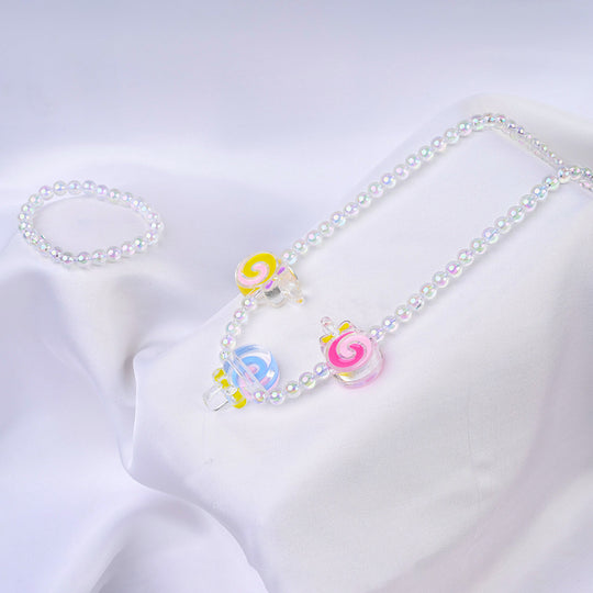 ELEGANT BEADED NECKLACE & BRACELET FOR GIRLS