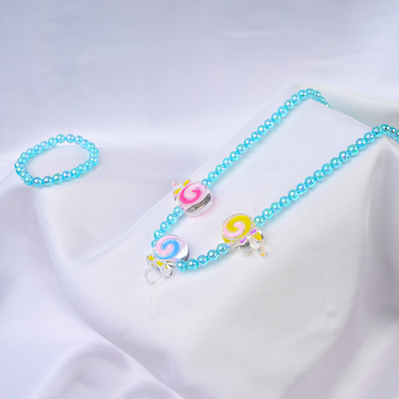 ELEGANT BEADED NECKLACE & BRACELET FOR GIRLS