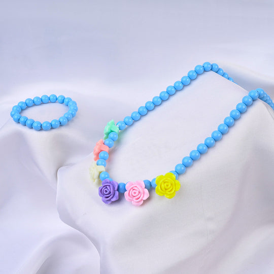 ELEGANT BEADED NECKLACE & BRACELET FOR GIRLS