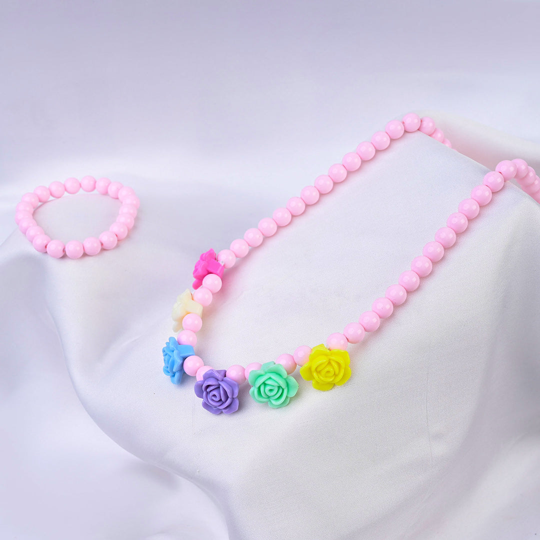 ELEGANT BEADED NECKLACE & BRACELET FOR GIRLS