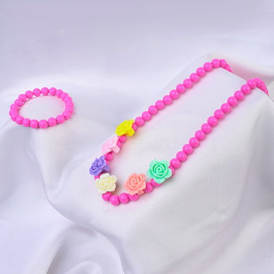 ELEGANT BEADED NECKLACE & BRACELET FOR GIRLS