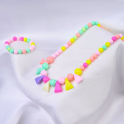 ELEGANT BEADED NECKLACE & BRACELET FOR GIRLS