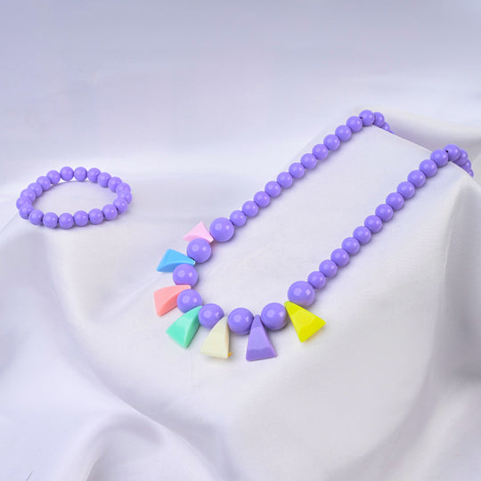 ELEGANT BEADED NECKLACE & BRACELET FOR GIRLS