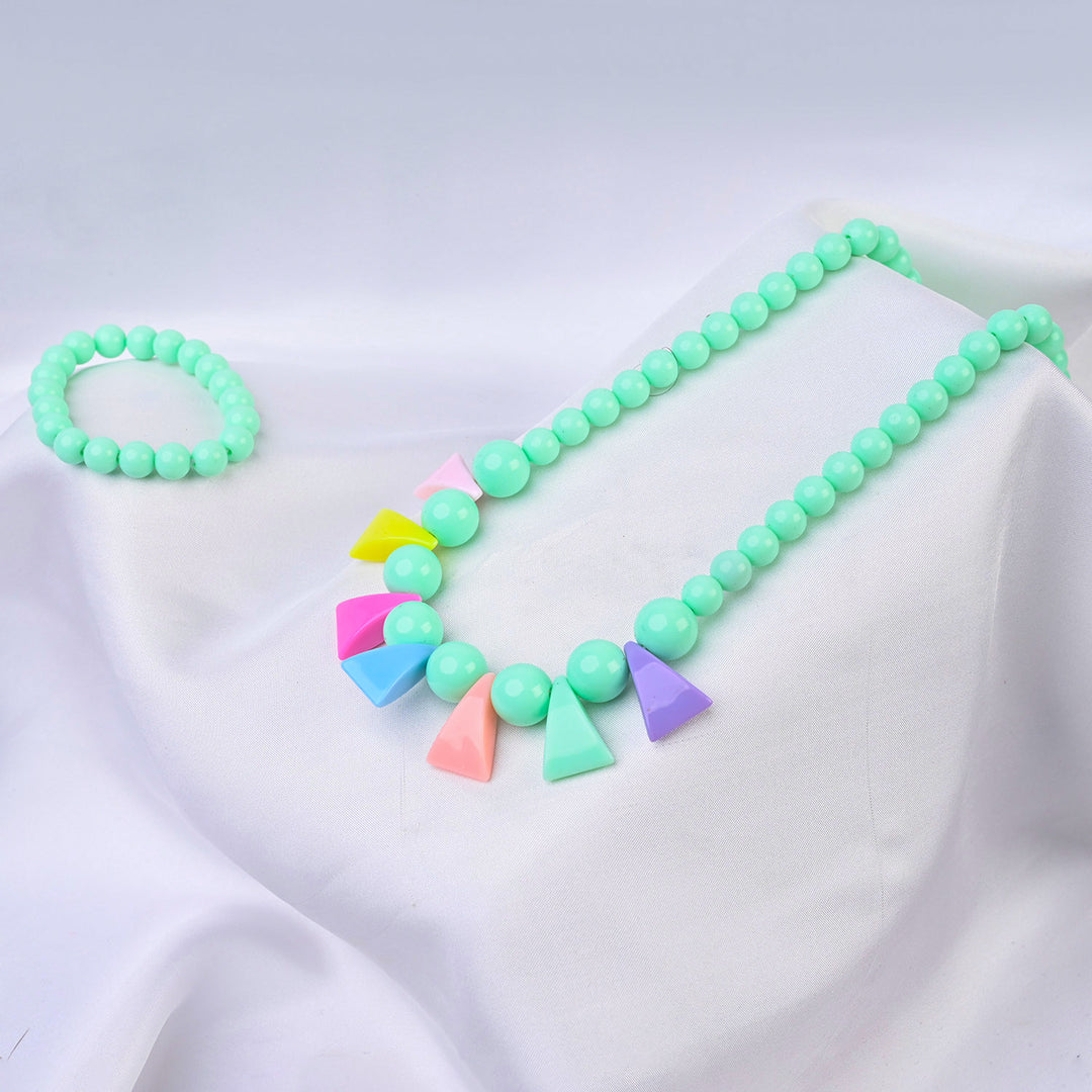 ELEGANT BEADED NECKLACE & BRACELET FOR GIRLS