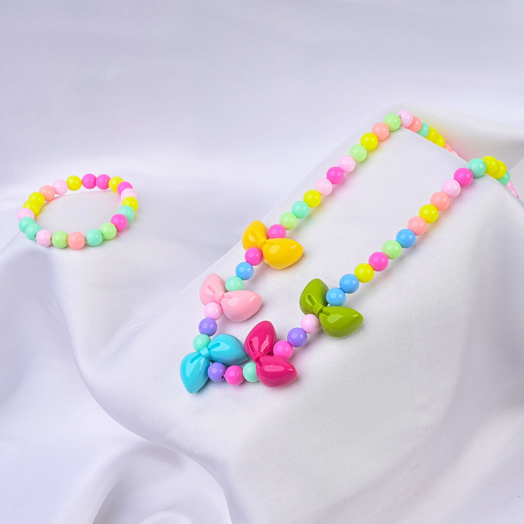 ELEGANT BEADED NECKLACE & BRACELET FOR GIRLS