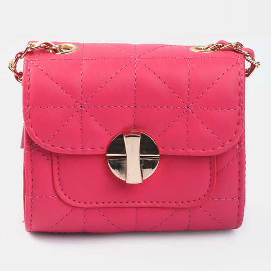 Girls Fancy Hand Bag | Fuchsia