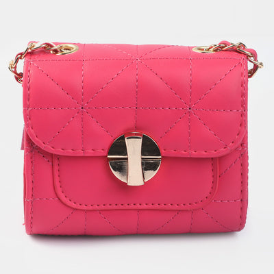 Girls Fancy Hand Bag | Fuchsia