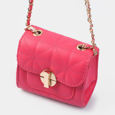 Girls Fancy Hand Bag | Fuchsia