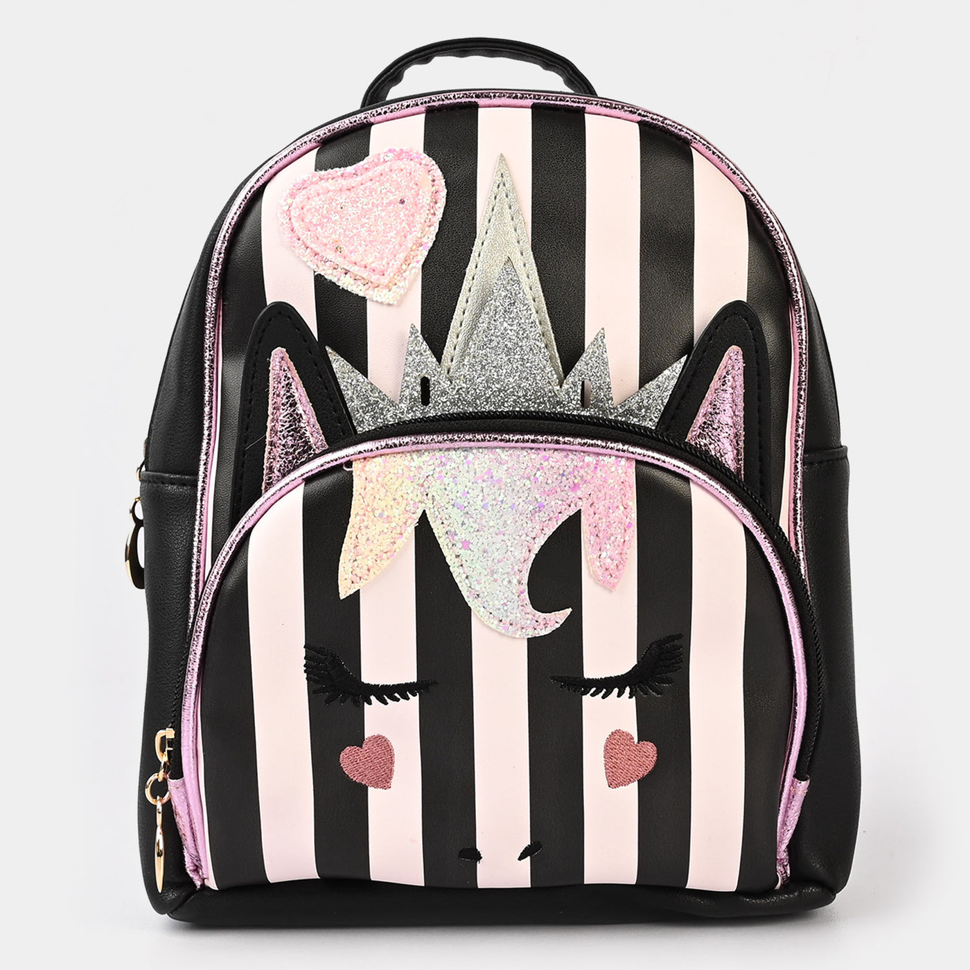 Fancy Backpack Cute Face Design BLACK