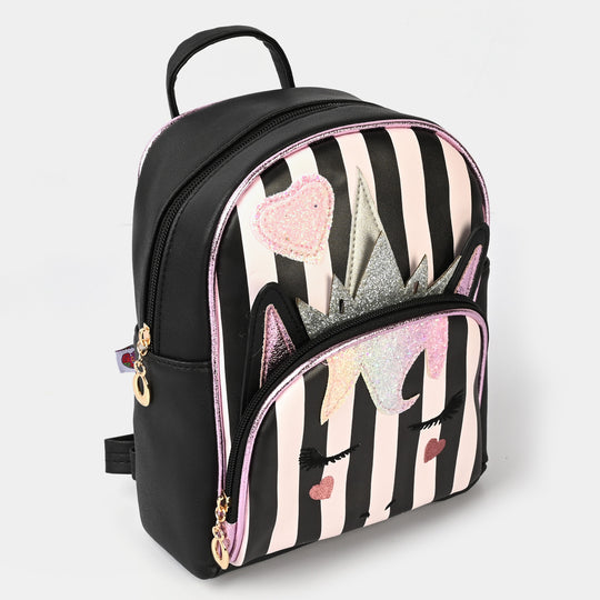 Fancy Backpack Cute Face Design BLACK