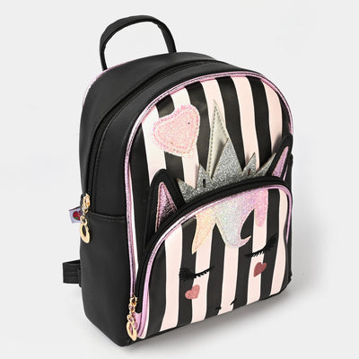 Fancy Backpack Cute Face Design BLACK